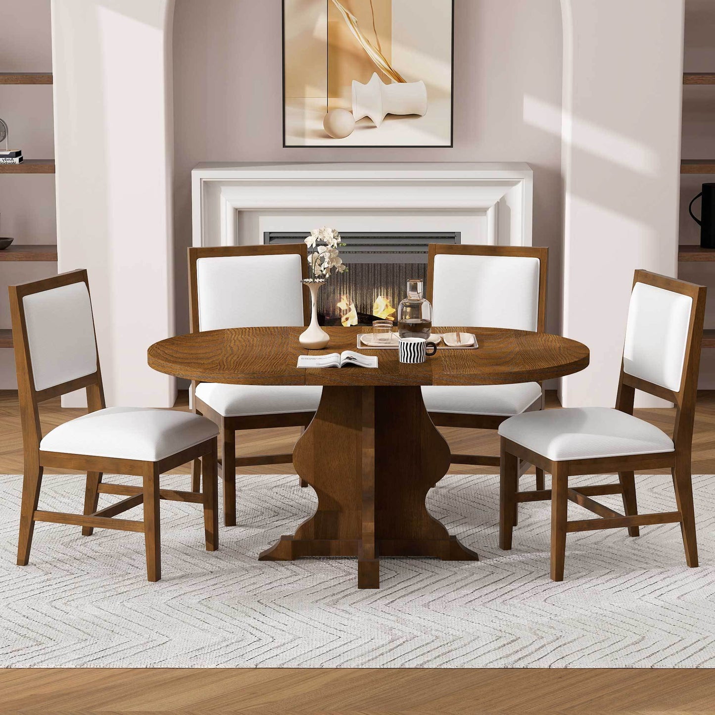 Rustic Extendable 5-Piece Dining Set