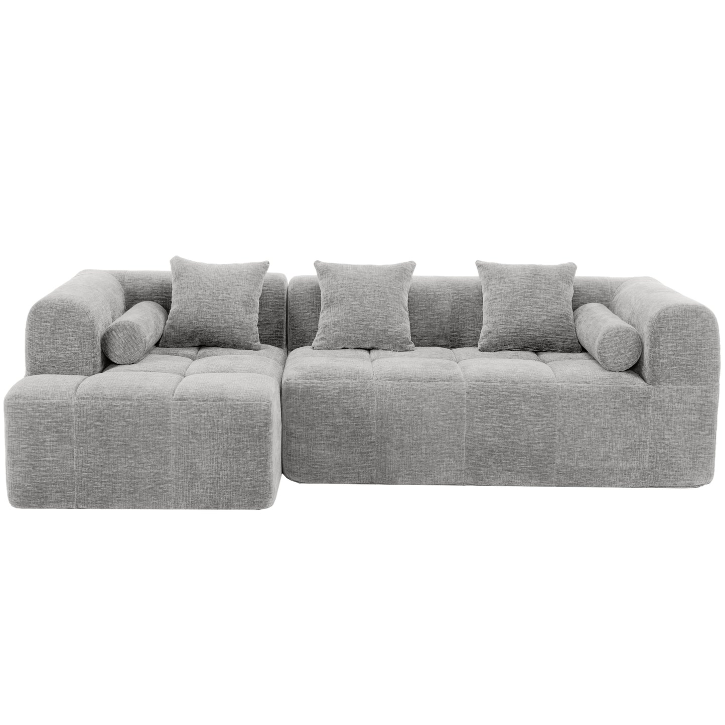 Tufted Chenille Modular Sectional Sofa